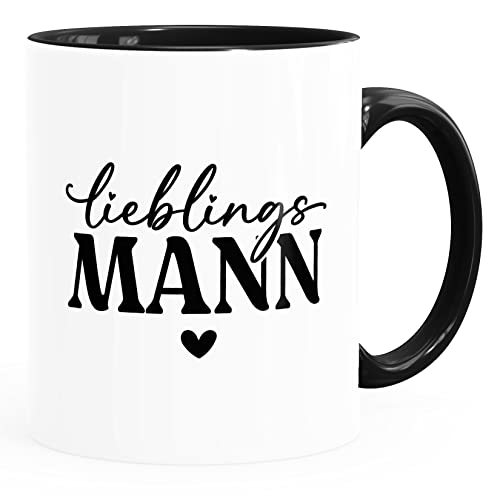 MoonWorks® Kaffee-Tasse Liebe Liebeserklärung Geschenk Jahrestag Valentinstag Geburtstag Weihnachten Mann Frau Mann weiß-innen-schwarz standard von MoonWorks