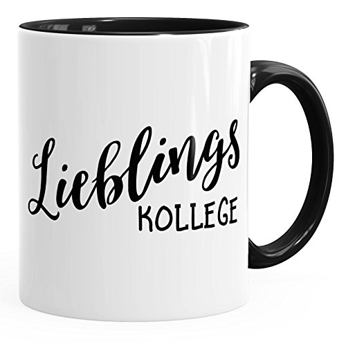 MoonWorks Büro-Tasse Lieblingskollege Geschenk Freundschaft Kollege Arbeitskollege Büro Kaffeetasse Teetasse Keramiktasse schwarz unisize von MoonWorks