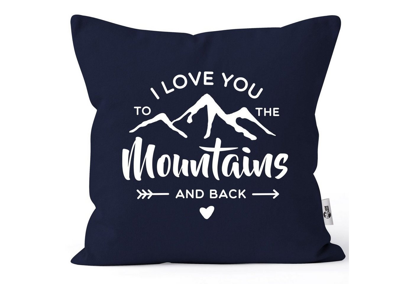 MoonWorks Dekokissen Kissen-Bezug I love you to the mountain and back Liebeserklärung Geschenk Valentinstag Weihnachten Moonworks® von MoonWorks