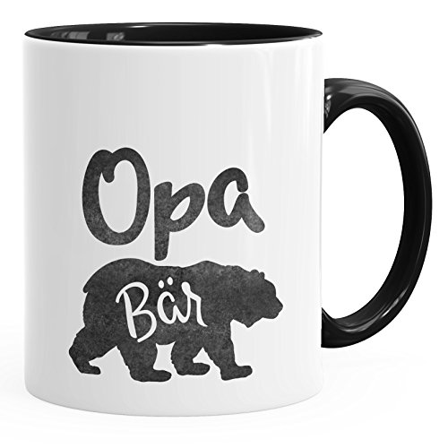 MoonWorks Kaffee-Tasse Opa Bär schwarz unisize von MoonWorks