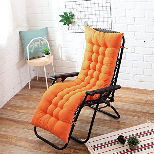 Morbuy Deckchair Auflagen für Gartenliegen, Sonnenliege Kissen Tragbare Garten Innenhof Gepolstertes Bett Relax-Liegestuhl Sitzauflage für Deckchair, Innen, Außen (125x48CM,Orange) von Morbuy