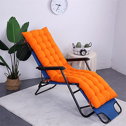 Morbuy Deckchair Auflagen für Gartenliegen, Sonnenliege Kissen Tragbare Garten Innenhof Gepolstertes Bett Relax-Liegestuhl Sitzauflage für Deckchair, Innen, Außen (48 * 150cm,Orange) von Morbuy