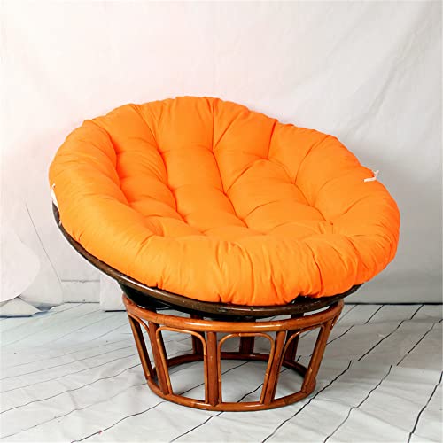 Morbuy Papasansessel Kissen Sitzauflage, Rundes Dicke Stuhlkissen Bequem Weich Sitzkissen Hängesessel für Indoor Outdoor Garten Stuhlauflage (50x50CM,Orange) von Morbuy