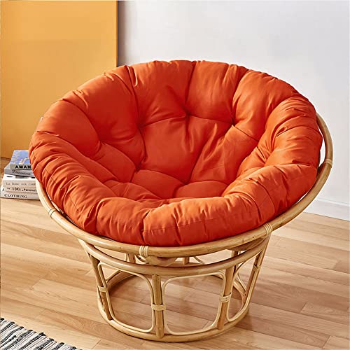 Morbuy Papasansessel Kissen Sitzauflage, Rundes Dicke Stuhlkissen Bequem & Weich Sitzkissen Hängesessel für Indoor Outdoor Garten Stuhlauflage (70x70CM,Orange) von Morbuy