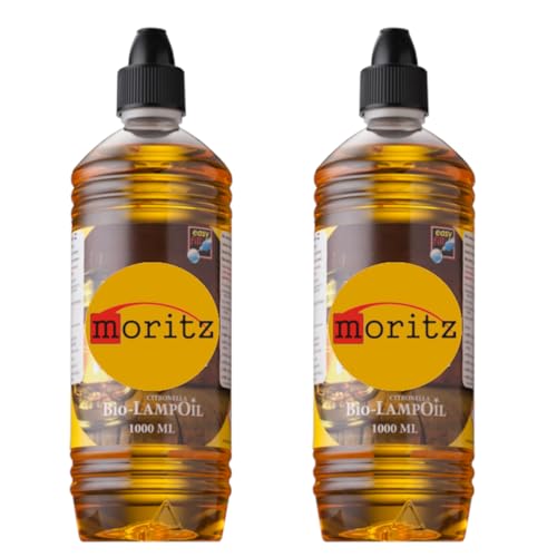 2 x 1000 ml Moritz Bio Lampenöl Citronella Biologisches Lampenöl von Moritz