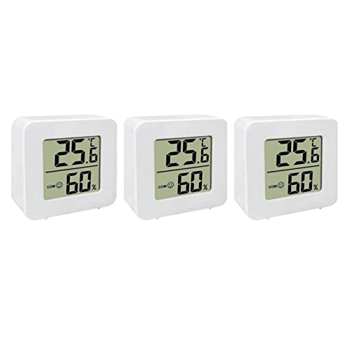 [3er-Pack] Thermometer für Innenräume | Raumthermometer Digital Innen | LCD Intelligentes Hygrometer | Hochpräzises Sensor Feuchtemessgerät Temperatur Monitor für Innenraum von Moslalo
