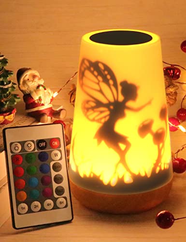 Mostof Fee Nachtlicht für Kinder, LED Nachtlicht mit Fernbedienung Dimmbar Touch Control, Fee Figuren mit Flügeln, RGB Farben (Elfen) (Fee-16 Farbe) von Mostof
