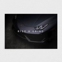 Rise & Grind - Motivierende Und Inspirierende Leinwand Für Unternehmer, Dekor Büro, Wohnzimmer Oder Arbeitsplatz von Motivelt