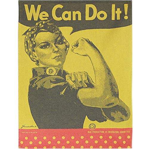 Moutet Torchon Küchenhandtuch Geschirrtuch Handtuch, hochwertige Baumwolle in Frankreich gewebt, limitiertes Motiv We can do it (Rosie The Riveter) von Tissage Moutet