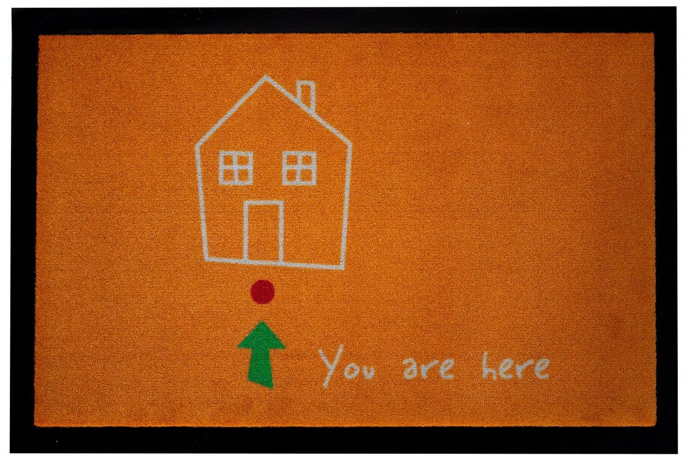 Fußmatte You are Here Orange 60 x 40 cm, Mr. Ghorbani, Rechteckig, Höhe: 3 mm von Mr. Ghorbani