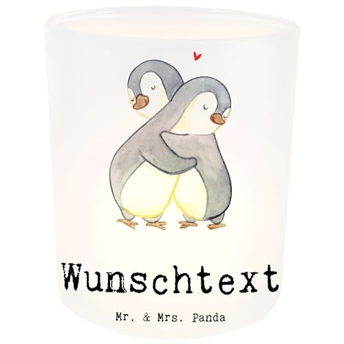 Mr. & Mrs. Panda Personalisiertes Windlicht Lieblingsfreundin - Personalisierte Geschenke, Mitbringsel, Teelichthalter mit Namen, Geschenkidee, von Mr. & Mrs. Panda