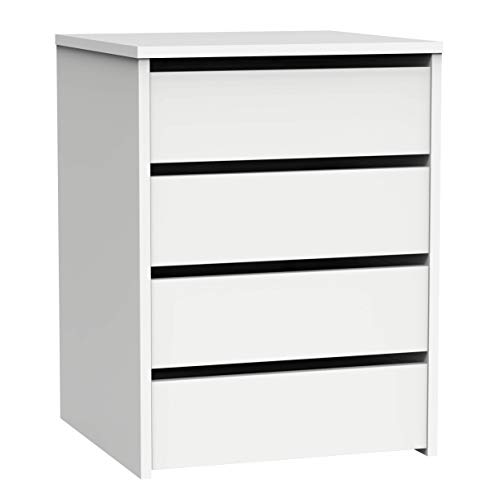 Muebles Pitarch | Kommode 4 Schubladen, Hochglanz Weiß, 63,5x46x45 cm (Höhe x Breite x Tiefe), Kollektion Tibet Muebles Pitarch | Kommode 4 Schubladen, Hochglanz Weiß, 63,5x46x45 cm (Höhe x Breite x Tiefe), Kollektion Tibet von MUEBLES PITARCH