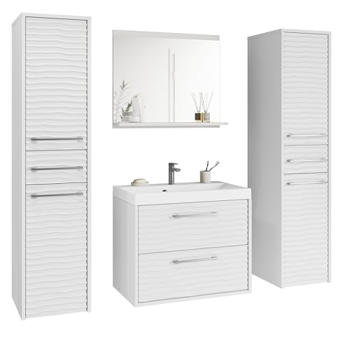Muebles Slavic Bad-Set CANADA - Badezimmerschränke - modernes Badezimmer, Badezimmer-Aufbewahrungseinheit - Weiß von Muebles Slavic