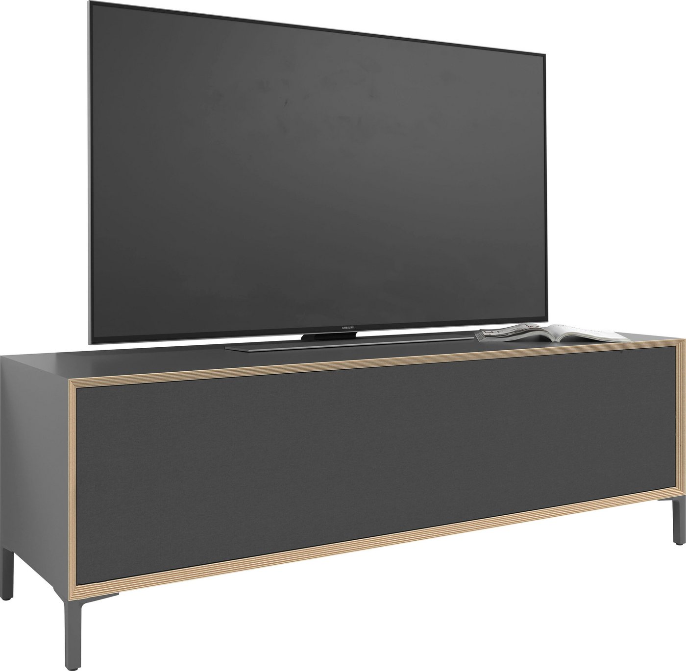 Müller SMALL LIVING TV-Board VERTIKO HIFI, vordere Klappe mit schalldurchlässigem Akustikstoff bespannt von Müller SMALL LIVING