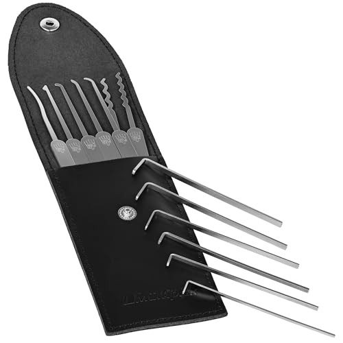 MULTIPICK ELITE 13 Profi Dietrich Set - [13 Teile | 0,6 mm] Made in Germany - Lockpick Tool, Schlösser knacken - Lock Picks inkl. Spanner - Schloss picking - Pick Set - Lockpicking Kit von Multipick