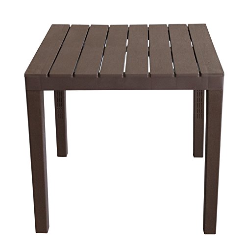 Multistore 2002 Gartentisch Bali, Holzoptik, Kunststoff, Mokka, 78x78cm - Bistrotisch Beistelltisch Partytisch Balkontisch Campingtisch Mehrzwecktisch Balkonmöbel Multistore 2002 Gartentisch Bali, Holzoptik, Kunststoff, Mokka, 78x78cm - Bistrotisch Beistelltisch Partytisch Balkontisch Campingtisch Mehrzwecktisch Balkonmöbel von Multistore 2002