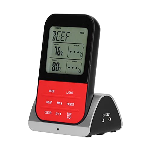 Grillthermometer,Digitale Fleischthermometer Zum Kochen mit Doppelsonde für Smoker Grill BBQ Thermometer von Mumusuki