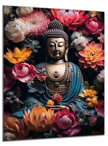 Munera Design - Bild 56x84 - Lotus-Blumen Buddha - Wand-Bilder Wohnzimmer von Munera Design