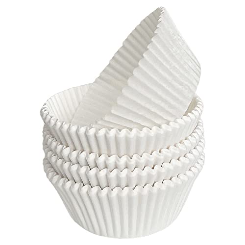 Murago - 300 Stück Muffin Förmchen Papier - Cupcake Muffinförmchen Muffinform Set Formen Weiß Backen Backformen Backförmchen von Murago