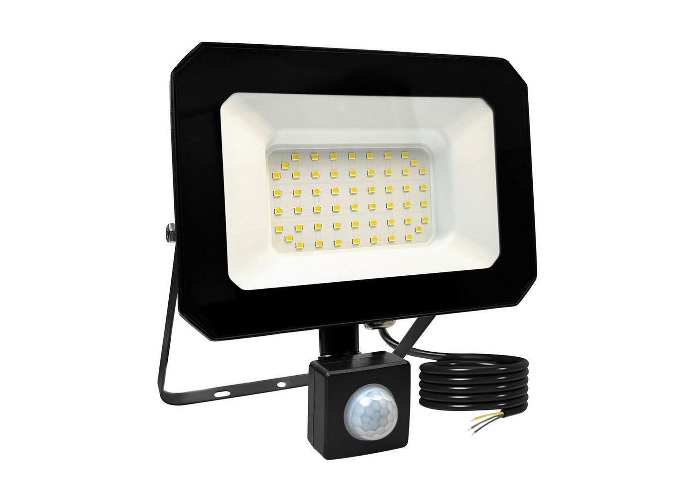 Novostella LED Flutlichtstrahler, LED fest integriert, Tageslichtweiß, Scheinwerfer IP65 Wasserdicht mit 1,5M Stromkabel von Novostella