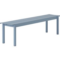 Muuto - Linear Steel Bank Outdoor, 170 cm, hellblau von Muuto