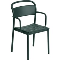 Outdoor Stuhl Linear Steel Armchair dark green von Muuto
