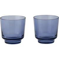 Trinkglas Set Raise dark blue 200 ml von Muuto
