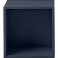 Wandregal Stacked Medium mit Rückwand midnight blue von Muuto