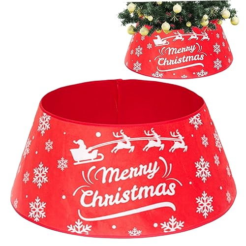 Weihnachtsbaum-Kragen, Glitzer-Baum-Kragen, glänzende Pailletten, Weihnachtsbaum-Rock, Ring, Korb-Abdeckung, Urlaub, Zuhause, Party, Weihnachtsbaum-Dekoration, Ornamente, Rot, 71,1 cm von Muzrunq