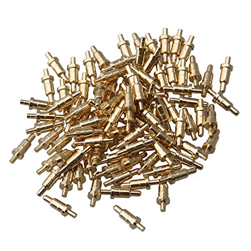 Mxfans 100 x vergoldete 6mm Kupfer Nadeln Sonden Feder Pogo Pin Connector von Mxfans