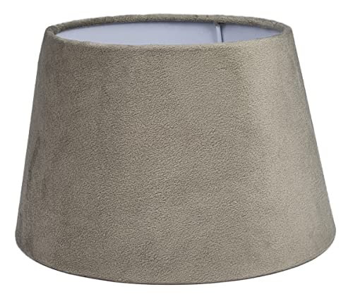 Premium Lampenschirm aus Samt E27 auch möglich E14 | Ersatzlampenschirm | Polyester | Farbe: taupe/beige/Größe Ø 20cm | Für Stehlampe | Hängelampe | Tischlampe | Deckenlampe von My-goodbuy24