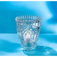 Vintage Schönes Außergewöhnliches Klares Schweres Glas Votiv Oder Teelicht Peglit - Geschenk Für Einen Sammler von MyClassiCupboard
