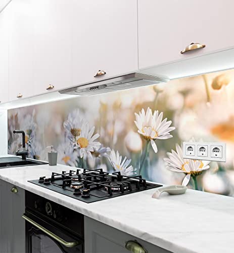 MyMaxxi - Selbstklebende Küchenrückwand Folie ohne Bohren - Motiv Blume 06-60cm hoch - Klebefolie Wandbild Küche - Wand-Deko – Wiese Natur 180 x 60cm von MyMaxxi