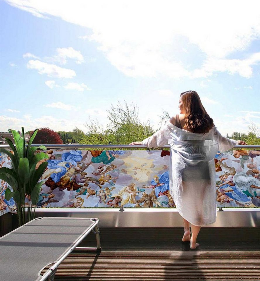 MyMaxxi Sichtschutzelement Balkonbanner Engel im Himmel Balkon Sichtschutz Garten von MyMaxxi