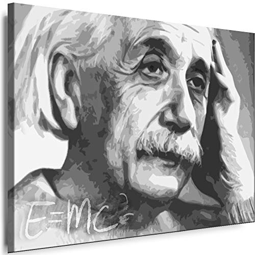 Myartstyle - Bilder Albert-Einstein Physiker 60 x 40 cm Leinwandbilder XXL - 1 Teilige Wandbilder Kunstdrucke w-a-2053-1 von Myartstyle