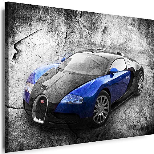 Myartstyle - Bilder Auto Bugatti Veyron 60 x 40 cm Leinwandbilder XXL - 1 Teilige Wandbilder Kunstdrucke w-a-2024-85 von Myartstyle