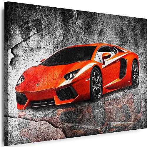 Myartstyle - Bilder Auto Lamborghini 60 x 40 cm Leinwandbilder XXL - 1 Teilige Wandbilder Sport Kunstdrucke w-a-2024-61 von Myartstyle