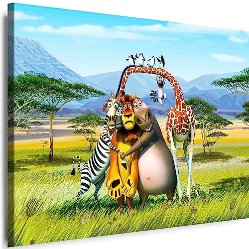 Myartstyle - Bilder Film Cartoons Tiere Kinder Madagascar 2 60 x 40 cm LeinWandBilder Xxl - 1 Teilige WandBilder Art 3D Modern Kunstdrucke w-a-2042-13 von Myartstyle