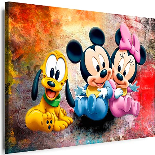 Myartstyle - Bilder Film Cartoons Tiere Kinder Micky Maus 60 x 40 cm LeinWandBilder Xxl - 1 Teilige WandBilder Art 3D Modern Kunstdrucke w-a-2042-7 von Myartstyle