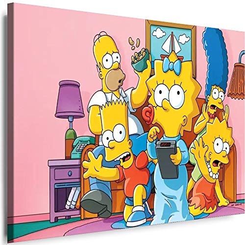 Myartstyle - Bilder Film Cartoons Tiere Kinder Simpsons 60 x 40 cm LeinWandBilder XXL - 1 Teilige WandBilder Art 3D Modern Kunstdrucke w-a-2042-133 von Myartstyle