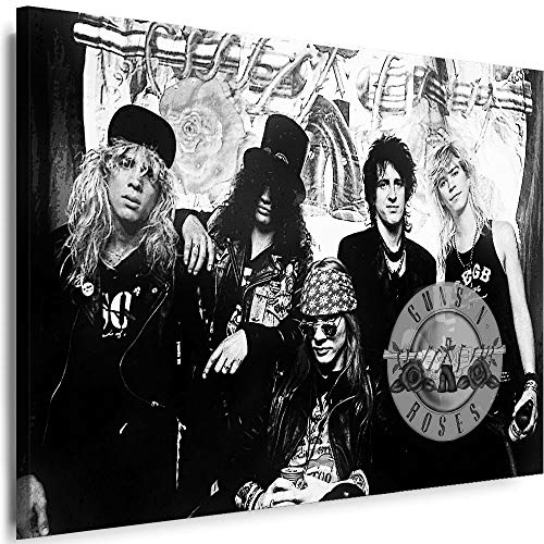 Myartstyle - Bilder Guns N Roses Band 60 x 40 cm Leinwandbild XXL - Wandbild 1 Teilig - Gerahmter Kunstdruck Musik w-s-2023-97 von Myartstyle