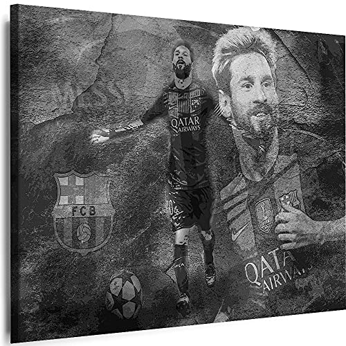Myartstyle - Bilder Lionel Messi Fußball 60 x 40 cm Leinwandbilder XXL - 1 Teilige Wandbilder Kunstdrucke w-a-2030-19 von Myartstyle