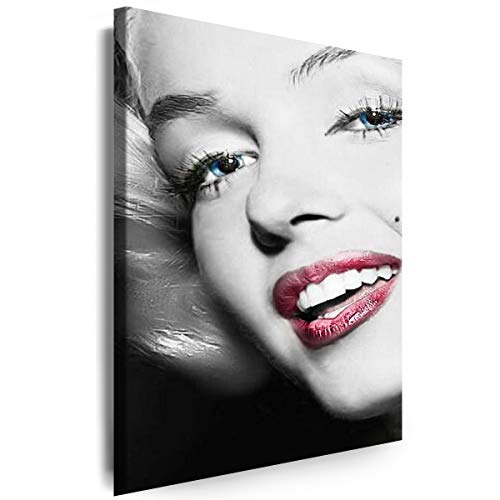 Myartstyle - Bilder Marilyn Monroe 60 x 40 cm Leinwandbilder XXL - 1 Teilige Wandbilder Hollywood Legenden Film Kunstdrucke w-S-2020-65 von Myartstyle