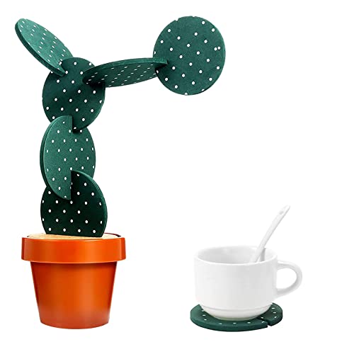 6 Stücke EVA Tasse Untersetzer DIY Kaktus Rutschfeste Isolierung Umwelt Für Schutz Cup Holder Für Home Decora Cup Coasters Für Tisch von Myazs