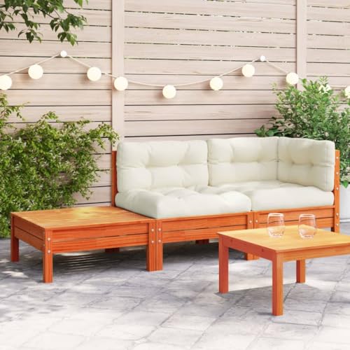 Myheimly Garten Sofa, Gartensofa,Gartencouch Modular,Sofa Couch Gartenmöbel Gartengarnitur, Garten-Sofa-Modul Braune Kiefer,Eckteil + Stuhl + Fußstütze Myheimly Garten Sofa, Gartensofa,Gartencouch Modular,Sofa Couch Gartenmöbel Gartengarnitur, Garten-Sofa-Modul Braune Kiefer,Eckteil + Stuhl + Fußstütze von Myheimly