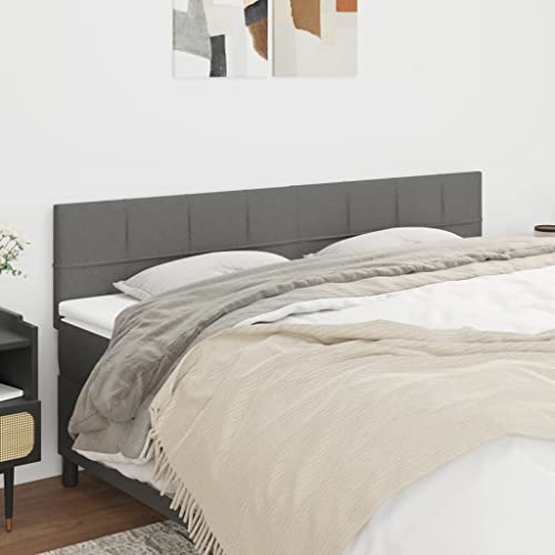 Myheimly Kopfteil, Bettkopfteil mit Holzbeinen, Höhenverstellbar Polsterkopfteil für Bett, Betthaupt Bettzubehör Schlafzimmere 2 STK. Dunkelgrau 80x5x78/88 cm Stoff Modell Niedrig Myheimly Kopfteil, Bettkopfteil mit Holzbeinen, Höhenverstellbar Polsterkopfteil für Bett, Betthaupt Bettzubehör Schlafzimmere 2 STK. Dunkelgrau 80x5x78/88 cm Stoff Modell Niedrig von Myheimly