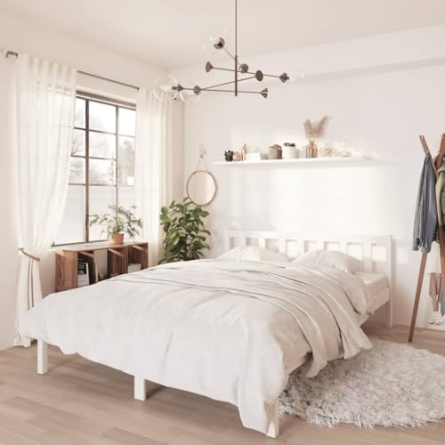 Myheimly Massivholzbett Kiefer Bettgestell Bett Holzbett Einzelbett Futonbett Bettrahmen Schlafzimmerbett Schlafzimmermöbel Weiß Kiefer 140x200 cm Myheimly Massivholzbett Kiefer Bettgestell Bett Holzbett Einzelbett Futonbett Bettrahmen Schlafzimmerbett Schlafzimmermöbel Weiß Kiefer 140x200 cm von Myheimly