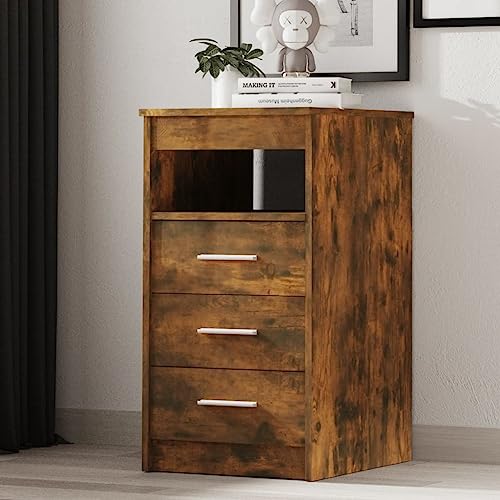 Myheimly Sideboard mit Schubladen Kommode Anrichte Schrank Mehrzweckschrank Beistellschrank Schubladenschrank 40x50x76cm HolzwerkstoffRäuchereiche Myheimly Sideboard mit Schubladen Kommode Anrichte Schrank Mehrzweckschrank Beistellschrank Schubladenschrank 40x50x76cm HolzwerkstoffRäuchereiche von Myheimly