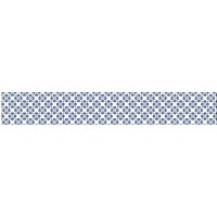 MySpotti Fensterfolie "Look Grafik Blumenmuster blau", halbtransparent, glattstatisch haftend, 200 x 30 cm, statisch haftend von Myspotti