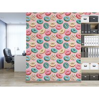 Glasierte Donuts, Lebensmittel Abnehmbare Tapete, Wandkunst, Tapete Zum Schälen Und Aufkleben, Wandbild, Akzentwand, Donut-Dekor, Donut Art, Mw1841 von Mywallimages